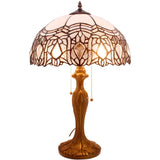 Tiffany Lamps Werfactory® White Stained Glass Crystal Bedside Desk Reading Light