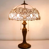 Tiffany Lamps Werfactory® White Stained Glass Crystal Bedside Desk Reading Light