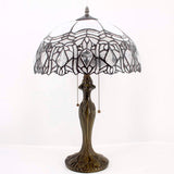 Tiffany Lamps Werfactory® White Stained Glass Crystal Bedside Desk Reading Light