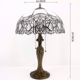 Tiffany Lamps Werfactory® White Stained Glass Crystal Bedside Desk Reading Light