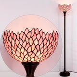 Werfactory®Tiffany Pink Wisteria Torch Torchiere Floor Lamp