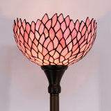 Werfactory®Tiffany Pink Wisteria Torch Torchiere Floor Lamp