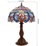 Tiffany Style Lamps Werfactory® Blue Purple Stained Glass Desk Lamp