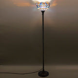 Tiffany Style Floor Lamps Werfactory® Blue Purple Cloud Stained Glass Uplight