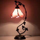 Tiffany Lamps Werfactory® Pink Stained Glass Bedside Lamp