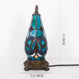 Werfactory® Tiffany Table Lamp Lighthouse Stained Glass Christmas Tree Green Light