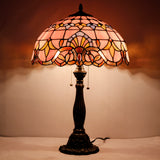 Tiffany Style Lamp Werfactory® Pink Stained Glass Lavender Light S003P16T