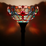 Tiffany Floor Lamp Werfactory® Blue Pink Stained Glass Light