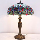 Stained Glass Table Lamps Werfactory® Tiffany Style Blue Dragonfly Desk Reading Light