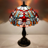 Tiffany Style Table Lamp Werfactory® Blue Pink Stained Glass Table Reading Light
