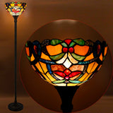 Orange Liaison Tiffany Floor Torchiere Lamp Werfactory® Stained Glass