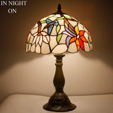 Werfactory®  Tiffany Lamp Shade Replacement 12X6 Inch Stained Glass Hummingbird Style Lampshade