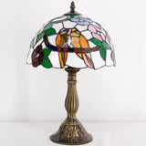 Werfactory®  Tiffany Lamp Shade Replacement 12X6 Inch Stained Glass Two Birds Style Lampshade