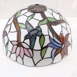 Werfactory®  Tiffany Lamp Shade Replacement 12X6 Inch Stained Glass Hummingbird Style Lampshade