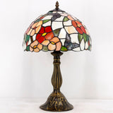 Tiffany Lamps Werfactory® Bedside Pink Stained Glass Butterfly Light