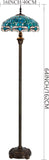 Stained Glass Floor Lamp Werfactory® Tiffany Dragonfly Green Blue Standing Reading Light