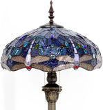 Stained Glass Standing Lamps Werfactory® Tiffany Floor Dragonfly Blue Reading Light