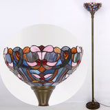 Tiffany Floor Lamp Werfactory® Blue Pink Stained Glass Light