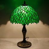 Tiffany Table Lamp Werfactory® Green Wisteria Stained Glass Desk Light