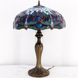 Stained Glass Table Lamps Werfactory® Tiffany Style Blue Dragonfly Desk Reading Light