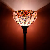 Werfactory®Tiffany Pink Baroque Torch Torchiere Floor Lamp