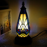 Werfactory® Tiffany Table Lamp Lighthouse Stained Glass Christmas Tree Yellow Liaison Antique Night Light