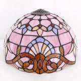 Tiffany Lamp Werfactory® Stained Glass Pink Baroque Style  Reading Table Lamp