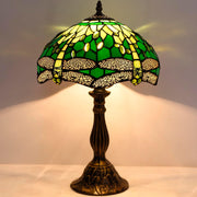Tiffany Table Lamps Werfactory® Green Stained Glass Dragonfly Light