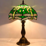 Tiffany Table Lamps Werfactory® Green Stained Glass Dragonfly Light