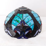 Werfactory®  Tiffany Lamp Shade Replacement 12X6 Inch Stained Glass Green Liaison Style Lampshade