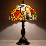 Werfactory®  Tiffany Lamp Shade Replacement 12X6 Inch Stained Glass Pink Butterfly Style Lampshade