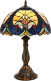 Werfactory®  Tiffany Lamp Shade Replacement 12X6 Inch Stained Glass Yellow Liaison Style Lampshade