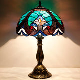 Stained Glass Lamp Werfactory® Green Liaison Tiffany Style Desk Light
