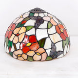 Werfactory®  Tiffany Lamp Shade Replacement 12X6 Inch Stained Glass Pink Butterfly Style Lampshade