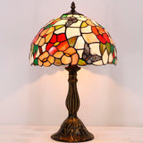Werfactory®  Tiffany Lamp Shade Replacement 12X6 Inch Stained Glass Pink Butterfly Style Lampshade