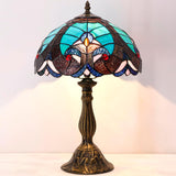 Stained Glass Lamp Werfactory® Green Liaison Tiffany Style Desk Light