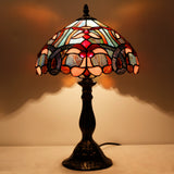 Tiffany Style Table Lamp Werfactory® Blue Pink Stained Glass Table Reading Light