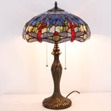 Werfactory® Tiffany Stained Glass Dragonfly Lamps Bedside Table Desk Reading Light