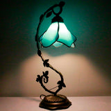 Tiffany Style Lamps Werfactory® Blue Stained Glass Bedside Lamp