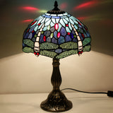 Tiffany Lamp Werfactory® Blue Stained Glass Dragonfly  Reading Light