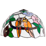 Werfactory®  Tiffany Lamp Shade Replacement 12X6 Inch Stained Glass Two Birds Style Lampshade