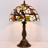 Stained Glass Lamp Werfactory® Tiffany Style Double Birds Bedside Light