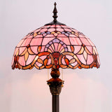 Tiffany Style Floor Lamp Werfactory® Pink Baroque Stained Glass Light
