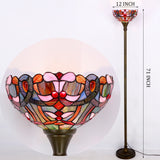 Tiffany Floor Lamp Werfactory® Blue Pink Stained Glass Light