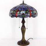 Werfactory® Tiffany Stained Glass Dragonfly Lamps Bedside Table Desk Reading Light