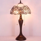 White Bent Stained Glass Table Lamp Werfactory® Tiffany Bedside Desk Light
