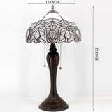 White Bent Stained Glass Table Lamp Werfactory® Tiffany Bedside Desk Light