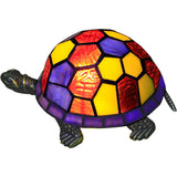 Werfactory® Tortoise Tiffany Turtle Lamp Stained Glass Cute Animal Table Lamp