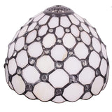 8" Tiffany Cream Pearl Shade Werfactory® Stained Glass Shade
