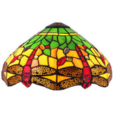 12 inch Dragonfly Stained Glass Lampshade Only Werfactory®  Fit for Tiffany Table Lamp